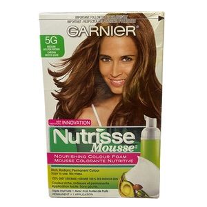 Garnier Nutrisse Mousse Hair Colour Kit 5G Medium Golden Brown Foam
